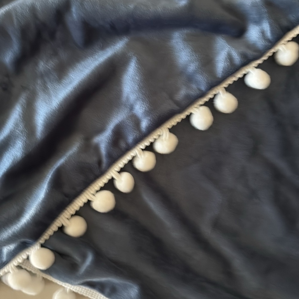 NEW body pillow COVER not stuffed velvet blue - Picture 3 of 4